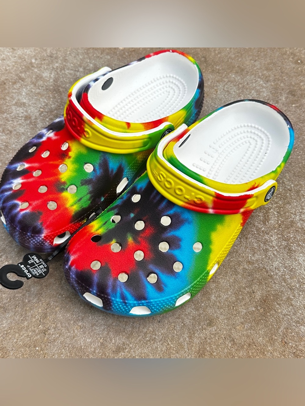 CROCS Kids Classic Clog - Tie-Dye Rainbow